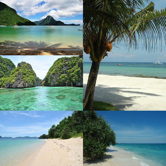 Plages et îles paradisiaques aux Philippines.